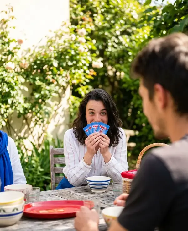 Partie de Francis 4L au déjeuner de famille, au jardin